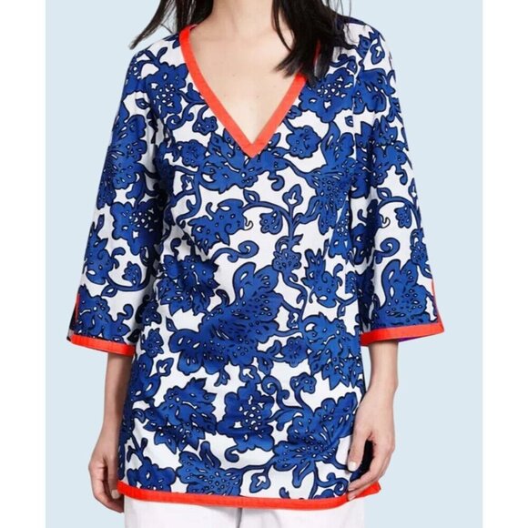 BODEN Lilian Kaftan Cover Up Loose Fit Lightweight Tunic Top  Sz 4 - Picture 1 of 8